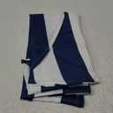 DII Cabana Stripe Outdoor Tabletop Collection, Water Resistant, Tablecloth, 60" (Round), Nautical Blue