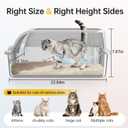 Stainless Steel XL Cat Litter Box for Cats, High-Sided Design Prevents Urine Leakage, Non-Stick, Easy to Clean, Includes Scoop, Gray L