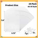 Tlence 24 Sets Blank Sublimation Puzzle, A5 Size 20 Pieces White Jigsaw Puzzles, Heat Press Thermal Transfer Puzzle Bulk, DIY Custom Printing Craft Arts for Handmade Supplies Party Decorating