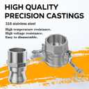 316 Stainless Steel Cam & Groove fittings，3/4" NPT Female Camlock and Male Thread Groove hose fitting，3/4 Camlock Fitting apply to Industrial and Agriculture.(Cam lock 3/4" Type D + Type F)