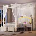Full Velvet Upholstered LED Canopy Bed Frame with 2 Storage Drawers and Charging Station, Crown Headboard with Bookshelf, Two-Use Princess Platform Bed with 4 Removable Posts,Metal Slats Support-Beige