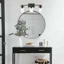 Bathroom Vanity Lighting Farmhouse 3-Light with Clear Glass Shade Oil Rubbed Bronze Finished Industrial Bathroom Sconces Lighting Over Mirror Wall Mount Light Fixture for Living Room Kitchen, 23.6 Inch