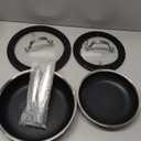 Hybrid Non Stick Frying Pans 2 Piece set, Stainless Steel Frying Pans with Tempered Glass Lid, 8" 10" 5 Ply Induction Cookware, Dishwasher-Friendly, Oven-Safe Up to 800°F, Compatible with All Cooktops