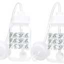 Hands-Free Baby Bottle - Anti-Colic Nursing System 4 oz Baby Bottle with Fast Flow Nipple/Teat 3m+ with Tube Straw Feeding System for Toddler (2 Bottles - Elephant)