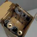 Warm Gold Curtain Rods for Windows 72 to 144 Inches Adjustable Length Heavy Duty 1" Diameter Brass Bronze Long Window Curtain Rod with Solid Metal Finials for Outdoor Farmhouse Bedroom Living Room