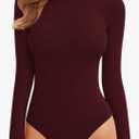 MANGOPOP Tank Top Body Suits Women Sexy Crew Neck Racerback Halter Ribbed Sleeveless Bodysuit for Women, M