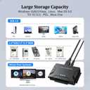 Hard Drive Reader USB 3.0 & Type C to SATA IDE Adapter, Universal 2.5"/3.5" HDD/SSD Converter, One Touch Backup Function, Included 12V/2A Power Adapter