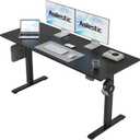 Agilestic Electric Standing Desk, 55 x 24 Inches Height Adjustable Desk, Sit Stand up for Work Office Home, Ergonomic Rising Gaming Computer Table with Memory Preset, Black