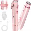 Dermave Bikini Shaver 2.0, Electric Bikini Trimmer for Women Pubic Hair, 2 in 1 Dual Head Body Hair Electric Razor, Waterproof, Wet/Dry