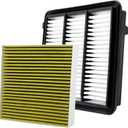 2PCS Cabin Engine Air Filter Kits Fits for CR V CRV CR-V 1.5L 2023-2025, Civic 1.5L 2022-2025, Accord 1.5L 2023-25, Integra 1.5L 2023-25, Replacement for CF11182, 80292-TF0-G01, 17220-64A-A00