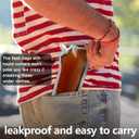 20 Pcs Liquor Flasks Cruise Pouch Reusable Sneak Travel Drinking Alcohol Flask Concealable Plastic Flasks Bags with Funnel (16 oz)