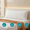 Oubonun Full Body Pillow for Adults, Soft and Fluffy Large Body Pillow for Sleeping, Premium Long Bed Pillow for Side Sleepers(20x54,Cream)