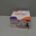 Pawtners Interactive Cat Toy: 5 in 1 Automatic Cat Toy for Indoor Cats, Rechargeable Hide and Seek Toy with PVC Cover, Battery Operated Kitten Laser Toy with Feather Accessories Pack, Blue