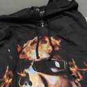 Offset fire zip hoodie M