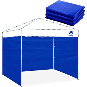 Fanpat Instant Canopy Tent Sidewalls for 10x10 Pop Up Canopy Waterproof,99% UV Protection，  Piece Sidewalls, Blue(3PCS Sidewall Only, Canopy Tent NOT Included)