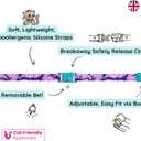 Kittyrama Botanicals Fern Cat Collar. Award Winning. Hypoallergenic, Quick Release Breakaway, Comfy & Soft. Vet Approved. Other Styles Available (Adult)