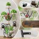 Plant Stand Indoor with Grow Lights - 58" Tall Plant Shelf Indoor, 8 Tiered Corner Lighted Plant Stand for Indoor Multiple Plants, Metal Flower Stands Display Rack for House, Patio, Black