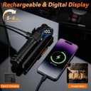2Pack Magnetic Work Light, All Aluminum & 1500 High Lumens Rechargeable LED Work Light, 7 Mode & 360 Rotation Mechanic Light, Rechargeable Flashlight for Car Repairing, Fathers Day Dad Gifts