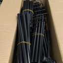 VTRIN 10 Tier Shoe Rack Tall Large Capacity 50 Pair Wide Shoe Organizer with Two Hooks Sturdy Metal Shoe Shelf for Entryway, Closet, Bedroom (Black)