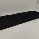 LOCHAS Luxury Bathroom Rug Shaggy Bath Mat 24 x 60 Inch, Washable Non Slip Bath Rugs for Bathroom Shower, Soft Plush Chenille Absorbent Carpets Mats, Black