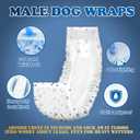LeapSheep Disposable Dog Diapers Male, Super Absorbent Male Dog Wraps, Puppy Diapers for Doggie Training, Excitable Urination, Incontinence (Medium, 20ct)