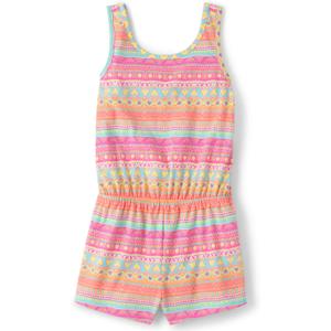 The Children's Place Girls' Sleeveless Summer Romper (XX-Large, French Rose Print)