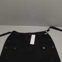 Kinghua Womens Mini Cargo Skirt Low Waist Y2k Short Denim Jean Skirt (Large, Black)