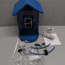 Bird Feeder with Camera with AI Identify Species, Wild Bird Watching, 2K Live View, Instant Arrival Alerts with 5W Solar Powered-Soliom BF08 Metal Blue