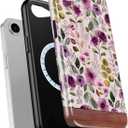 for iPhone 16e Case Cute – Wireless Charging Compatible – Dual-Layer Shockproof Protection with Stylish Wildflower Design – Protective Cover for Women - Custom Floral Wallpaper