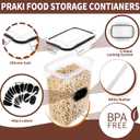 PRAKI Airtight Food Storage Containers Set with Lids - 24 PCS, BPA Free Kitchen and Pantry Organization, Plastic Leak-proof Canisters for Cereal Flour & Sugar - Labels & Marker