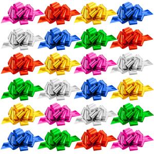 Chunyin 72 Pcs 5 Inch Wrap Pull Bows Gift Bows with Ribbon for St. Patrick's Day, Easter, Graduation Gift Wrapping Decor Birthday Anniversary Supplies(Classic Color)