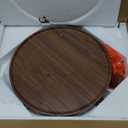 Adjustable End Table, Small Round Side Table, Drink Table for Small Spaces, Pedestal Nightstand for Living Room, Bedroom, Sofa Couch, Brown ET-010BR