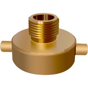 Brass Fire Equipment 1-1/2" NST Female x 3/4" GHT Male Brass Hydrant Adapter with Pin Lug for Hydrants, Hoses, Pipes