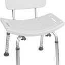 FSA/HSA Eligible, Vaunn Tool-Free Assembly Adjustable Shower Chair Spa Bathtub Seat Bench with Removable Back