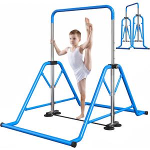 Expandable Gymnastics Bars 45''-61'' Dual Base Side Bars for Kids
