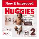 Huggies Size 2 Diapers, Skin Essentials Baby Diapers, Size 2 (12-18 lbs), 74 Count