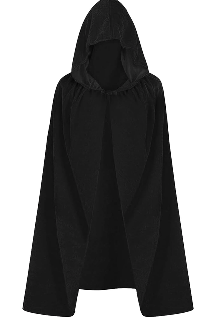 Kids Halloween Christmas Costumes Cape Velvet Hooded Cosplay Party Cloak Wizard Robe