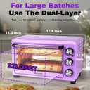 25QT Polymer Clay Oven with Adjustable Time & Temperature,Large Capacity Electric Oven for bake Clay,Polymer Clay Tools,Includes Tray,Wire Rack,Thermometer,Heat-resistant Silicone Mat and Gloves, 25 quarts