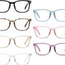 CCVOO Reading Glasses for Women, Eyeglasses, Blue Light Readers for Women, Computer Eye Glasses, Cheaters (7 Pack Mix)