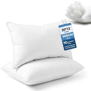Pillow Insert Set of 2,(20*12in)Premium Soft and Fluffy Sofa Decorative Inserts Stuffing for Outdoor Porch Patio Furniture and Interior Living Room Couch and Bedroom Cushions (Rectangular)