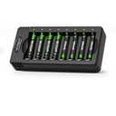 BEVIGOR Rechargeable AAA Batteries with Charger, 8 Pack 1100mAh Low Self Discharge Triple A Batteries with 8 Bay AA AAA Smart Battery Charger for Ni-MH Ni-CD, Independent Slot