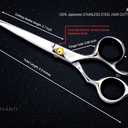 Ruvanti Left Handed Hair Cutting Scissors 6.5 - Professional Shears, Sharp Hairdressing/Haircutting Scissors for Men/Women