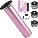 Electric Foot Callus Remover with 120pcs Sandpaper Discs(3 Sizes), Professional 800RPM Aluminum 4.8 Inches Callus Remover for Feet, Stepless Speed Control for Dead Skin (Purple)