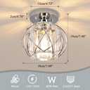 Hallway Light Fixtures Ceiling,Modern Chrome Crystal Ceiling Lights Fixture, Semi Flush Mount E26 Small Hallway Lighting Fixtures Ceiling Light for Porch Entryway Foyer Bathroom