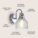 JONATHAN Y Virginia 1-Light Bath Vanity Light 5.75", Chrome