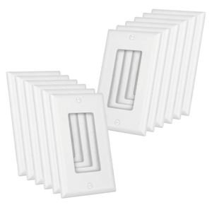 12 Pack Decorator Light Switch Cover Plate, Single Wall Plates, Standard Size 1-Gang 4.53" X 2.76", Unbreakable And High Temperature Resistant Outlet Covers Wall Plate, White Pack of 2