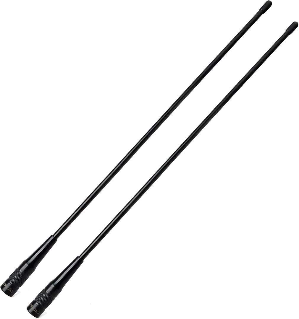 TWAYRDIO 144/430MHz Dual Band Flexible Whip Antenna, SMA Male, 14-Inch, for YAESU VERTAX TYT PUXING WOUXUN 2M/70CM Walkie Talkies VHF UHF Handheld Radios, Pack of 2