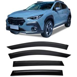 Tape-on Sun/Rain Guard Side Window Visor Deflectors Rain Guards Compatible with 2024 2025 Crosstrek Window deflectors 4 Pcs