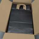 BagDream Recyclable Kraft Paper Gift Bag, 8x4.25x10.5 Inches, 100Pcs, Black, with Handles, Bulk, FSC Compliant, Multipurpose