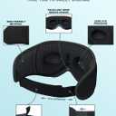 LC-dolida Sleep Headphones, 3D Sleep Mask Bluetooth Wireless Music Eye Mask, Sleeping Headphones for Side Sleepers Sleep Mask with Bluetooth Headphones Ultra-Thin Stereo Speakers Perfect for Sleeping